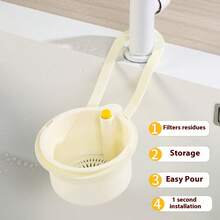 Chrome Plated Kitchen Sink Strainer - Creative Drain Basket, Removes Residue, Prevents Clogging And Odor - Multicolor - View 12
