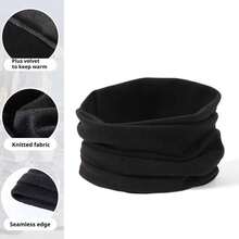 一体式冬夏纯色保暖颈套面罩，冬季滑雪颈套面罩 - 防风、加厚保暖、多功能面颈拉法帽、摩托车滑雪面罩和颈套，男士拉法帽，女士颈套，清爽亲肤，吸汗 - 彩色 - 查看 4