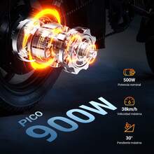 Bicicleta Electrica Adultos, E-Bike Plegable de Montaña con Motor de 500W, 3 Amortiguadores, Batería de Litio con Cobre Puro 48V/15Ah, 38KM/H, Rango de 45-55 km, Frenos de Disco Delanteros y Traseros - Gris - Ver 2