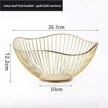 铁艺水果篮，防锈透气零食碗 - 厨房收纳整理架，可放置水果和包装零食，也适用于客厅或厨房 - 彩色 - 查看 7