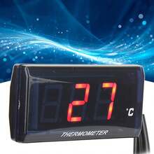 EstiloTendenciaMedidor Digital De Temperatura Del Agua Para Motocicleta, Ultrafino, LCD, 12 V, Para La Mayor¨ªA De Las Motos (Rojo),Term¨®MetroCalidad PremiumVersióN Mejorada - 1 - Ver 4