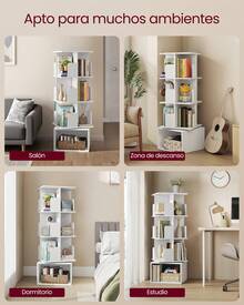 VASAGLE Estantería - Blanco - Ver 2