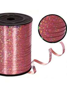 1 Roll, 250cm Rose Gold Curled Ribbon, Suitable For Gift Wrapping, Balloon Strings, Weddings, Birthdays And More - Shiny Metallic Ribbon, Ideal For Bouquets And Flower Wrapping, Valentine's Day, Weddings, Birthdays And More.