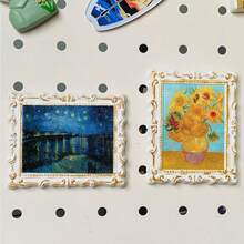 1 件世界著名绘画灵感冰箱贴 - 梵高自画像、向日葵、星夜、鸢尾花、麦田、柏树、毕加索之梦、树脂冰箱贴纸、旅行纪念品、家居装饰、送给朋友的礼物、荷兰纪念品、花瓶、咖啡壶、水果 - 多色 - 查看 32