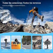 SWRWJ Bastones para Senderismo Ajustables,Juego de Bastones de Trekking Retráctil de Aluminio,Bastón de Senderismo para Caminar, Esquiar, Acampar - negro - Ver 4