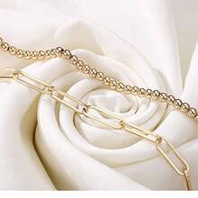 Pulsera de Acero Inoxidable para Damas Pulseras para Muer Geor Pulsera Austable en Capas para Damas i Pulsera de Oro alos para Muer Origina Cumpleaños - como en la foto - Ver 4