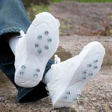 1pc Outdoor Ice Cleats Mountaineering Travel Fishing Snow Anti-Slip Shoe Covers, Stainless Steel 10-Tooth Ice & Snow Spikes, Silicone Lightweight Ice Traction Shoe/Boot Covers