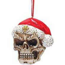 Design Toscano Skelly Claus - Adorno de árbol de Navidad con Calavera gótica, 2 Pulgadas,(Individual) - Multicolor - Ver 2