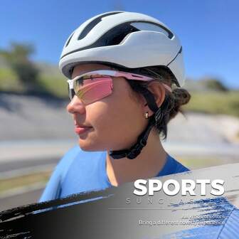  Occhiali da ciclismo fotocromatici SCVCN, occhiali unisex per bicicletta da corsa, sensibili alla luce, montatura classica alla moda, protezione adatta per golf, escursionismo, spiaggia, prendere il sole, vela, surf e altre attività all'aperto