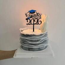 1个祝贺2026届毕业生蛋糕装饰插牌 - 彩色 - 查看 2