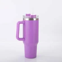 1pc 40oz Tumbler Vacuum Stainless Steel Insulated And Cold Drink Cup With Straw For Hydration Enthusiasts, Coffee, Outdoor Sports And Travel,Ideal For Back To School,Water Bottle For Christmas. Straws And Cleaning Brushe Can Be Burchased Separately(Compatible With Stanley Cup)