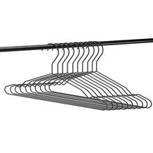 Zirbel Kleiderbügel 10er Set - Retro Design Bügel aus Metall (schwarz)-9616 - Zwart - Bekijken 5