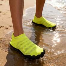 Women's Barefoot Water Socks, Quick Dry Aqua Shoes: Anti-Slip Rock Protection, Suitable For Hiking, Kayaking And Beach - Lime Green - View 4