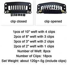 Afro Curly Clip In Human Hair Extensions 120g 8PCS T1B/4/27 Black Brown Blonde Ombre Blonde Weft Hair Extension Virgin Human Hair - SNatural/4/27 - View 7