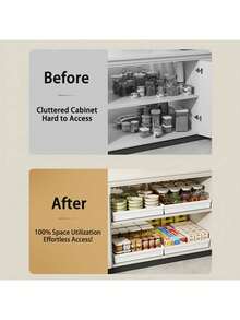 No-Drill Pull-Out Storage Tray - Heavy Duty Sliding Shelf, Space-Saving Cabinet Organizer For Kitchen, Bathroom, Under Sink, Closet - Compatible With Cabinet Doors And Drawers, Compact Design, Construction, Essential For Apartment Dwellers - Multicolor - View 6