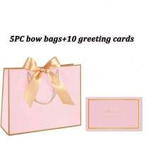 Bộ 15 túi quà cao cấp, túi giấy Kraft có quai xách và nơ, thích hợp cho đám cưới, sinh nhật, họp mặt bạn bè, lễ đón năm mới, kỷ niệm, tiệc ngoài trời, quà tặng ngày Valentine, quà tựu trường, hộp đựng trang sức, quà tặng tiệc cưới, mua sắm bán lẻ. - hồng - Xem 17