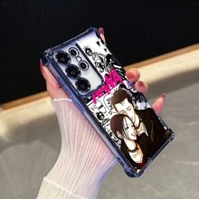 nana122JH Funda de Teléfono con Patrón de Anime, Funda de Teléfono con Marco Electrochapado Azul para  15/Redmi Note 14/14 Pro/14 Pro+/13/13/13 Pro/13 Pro+/12/12/12 Pro/12 Pro+/12S/12 Turbo/10 Pro/14/Poco F6 Pro/ 14T/ 14 Pro/Poco X6 Pro/Poco F5 Pro/Poco X7 Pro Funda Protectora Completa Antigolpes con Marco Electrochapado, Regalo de Navidad, Regalo de Año Nuevo - Mezcla de colores - Ver 4