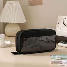 New Minimalist Large Capacity Transparent Volcano Pencil Case, Can Hold Cards, Fashionable And Elegant, Durable And Stain-Resistant, High-End Quality, Multi-Functional Pencil Case And Cosmetic Bag, Essential For Students - Multicolor - View 13