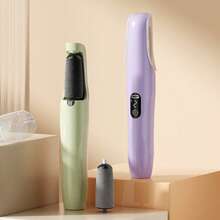 1pc Electric Foot Grinder, Callus Remover, USB Rechargeable Foot File For Thick Calluses And Dead Skin, 300mAh Lithium Battery, Ergonomic Design, Green And Purple Foot Grinder, Professional Foot Care Tool, Perfect Gift For Men And Women - Multicolor - View 2