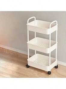 3/4/5层滚动储物推车，内衣收纳盒，加厚管材，承重力强，多层置物架，适用于厨房、卧室和户外露营，耐用塑料材质，多功能储物推车 | 现代时尚置物架 | 坚固耐用的储物架 - 彩色 - 查看 5