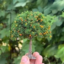 1件迷你果樹 人造樹 逼真模型鐵路假樹 迷你農舍裝飾 附橘色與紅色果樹 花園火車展示場景 家用、辦公室、戶外、花園、火車展示、仙女花園裝飾 - 彩色 - 查看 6