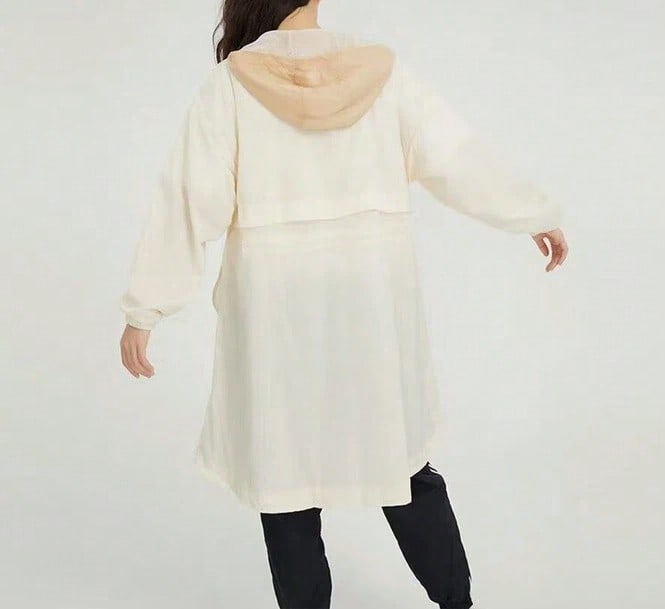 Adidas 女裝新款Stella系列休閒連帽防風夾克 - 米色 - 查看 10