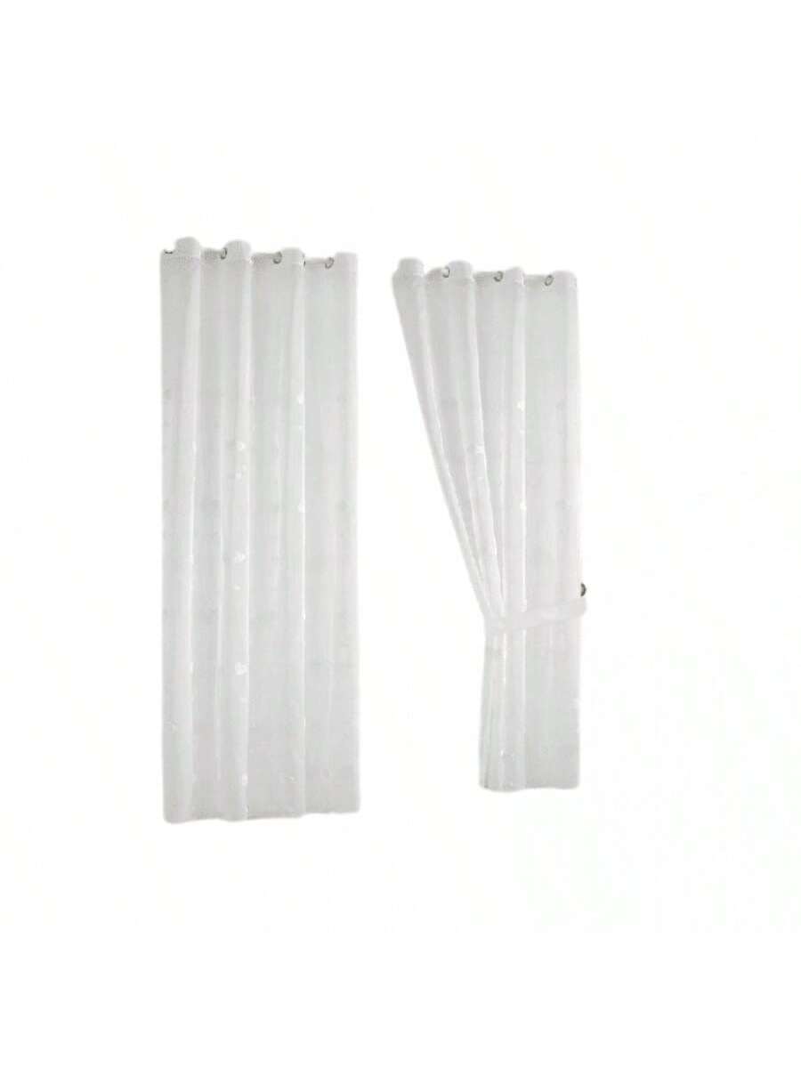 Cortinas transparentes color blanco de alta durabilidad de 140cm*225cm, CORTINA 1 PZ