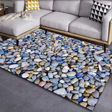 3D石纹防滑门垫 - 三种尺寸可选，适用于客厅装饰 - 乾枯玫瑰色 - 查看 3