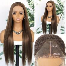 Stunning Purple Hair Synthetic Lace Front Wigs For Women 26 Inch Pre Plucked Long Straight Hair Wigs 13X4 HD Lace Wigs Glueless Colored Wigs Heat Resistant Halloween Wigs Long Silky Straight Lace Front Wigs For Daily Christmas Party Cosplay Use - Multicolor - View 2