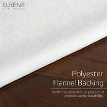Home Fashions Savannah - Mantel de Vinilo Bohemio de Cachemira Resistente Agua y a Las Manchas con Parte Trasera de Franela, 60 x 102 Pulgadas, Rectangular, Gris Pardo(132.1 x 132.1 cm (Cuadrado) Gris pardo) - Multicolor - Ver 3