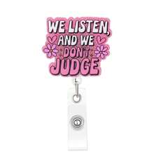 New Cross-Border Hot-Selling Source Manufacturer Acrylic DIY Accessories Telescopic Badge Clip Easy-Pull ID Badge Holder - 搭配360度旋轉夾 - 查看 6