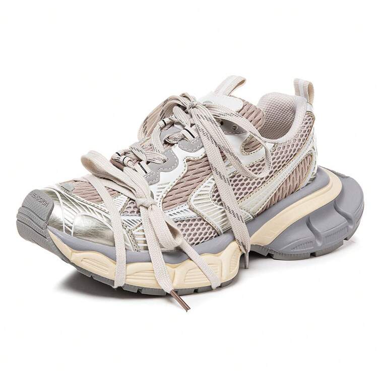 Thick-Soled Comfortable Dad Shoes Classic Casual Versatile Women's Height-Increasing Shoes Spring And Autumn New Men's Shoes Unisex - Gray Distressed - View 8