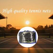 1 Set Professional Grade Tennis Net, High Elasticity Densely Woven Tennis Net, Wind-Resistant And Durable, Suitable For Tennis Training And Matches, Can Be Used Indoor And Outdoor, Weather-Resistant Material - Black - View 1