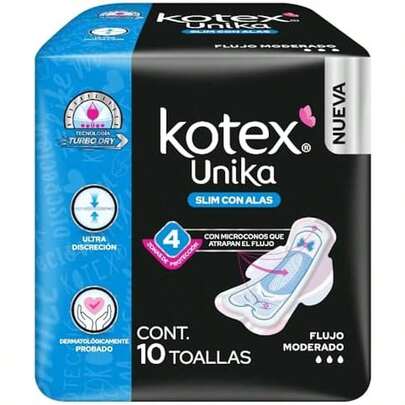 Toalla Femenina Unika Ultradelgada Con Alas 10 Und