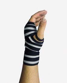 Hand Wraps, Forearm Guards - Black and White - View 5