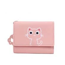 Cartera de Mujer Estilo Coreano Corta Creativa Cartera Estudiante Monedero con Hebilla - Azul - Ver 4