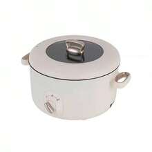 PZW Electric Hot Pot Mini Portable Electric Pan Non-Stick Multi-Cooker with Lid Temperature Adjustments for Travel/Dormitory2537 - como en la foto - Ver 2