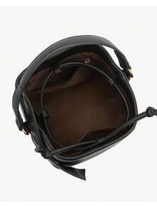 2025 Spring/Summer New Women's Diagonal Shoulder Bag, Fashion Handbag With High-End Vibe, Versatile Summer Bucket Bag, Minimalist Large Capacity Commuter Shoulder Tote - Black - View 6