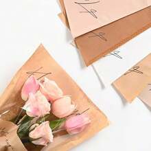 Floral Bouquet Packaging Gift Bag, Plastic Coated Kraft Paper Floral Packaging Material, Suitable For Valentine's Day, Mother's Day And Various Dreamy Festivals, Flower Wrapping Paper - Multicolor - View 7