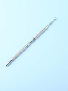 1 Stück/2 Stücke Doppelendiger Nagelhautschiebestab, abgewinkelter Nagelreiniger zum Entfernen von Schmutz & Hornhaut, geeignet für Maniküre