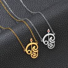 1 Stück Tamil "Om" Symbol Hindu Religiöser Anhänger Halskette, Edelstahl Spiritueller Schmuck für Frauen & Mädchen - Verschiedenfarbig - Übersicht 4