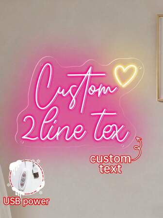 Custom LED Neon Sign Christmas Decorations Home - Dimmable USB Neon Signs Personalized Christmas Gifts Wedding Decor Neon Light Sign Text, Adjustable Brightness, Easy Installation, Perfect For Weddings, Anniversaries, Birthdays, Valentine'S Day And More, Neon Signs For Wall Decor.