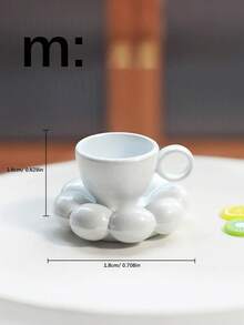 1 Peça Xícara de Café/Chá em Formato de Nuvem para Casa de Bonecas, Adequada para Acessórios de Casa de Bonecas 1:6 e 1:12, Brinquedos de Comida em Miniatura, Adereços de Fotografia, Conjunto de Xícaras Elegantes para Casa de Bonecas (Opções de Tamanho P/M/G), Cria uma Atmosfera Aconchegante! - Multicolorido - Visão 23