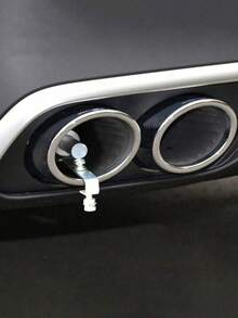 Large Silver Turbo Whistle Exhaust Pipe Sound Maker, Suitable For Displacement 2.4L And Above