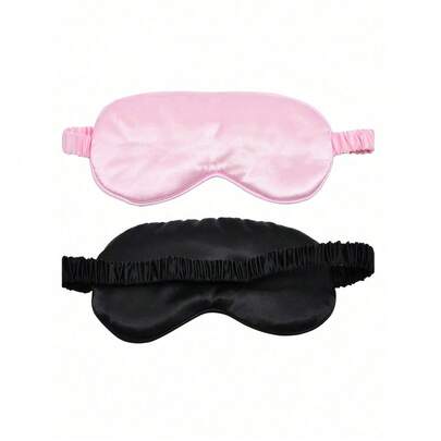 1pcs Sleep Masks Soft Silky Satin Eye Mask Cover For Sleeping With Elastic Strap Effective Shading Blindfold For Women