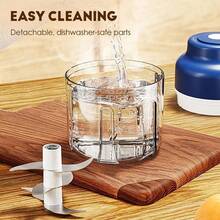 PZW 2025 New Small Garlic Chopper Mincer Upgrade Electric Mini Garlic Chopper Set USB Charging Wireless Mini Electric Food Processor for Mashing Onion Chili Ginger 250ml Green2537 - Verde - Ver 7