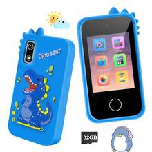 儿童智能手机，配备双摄像头、游戏和音乐播放器，儿童学习玩具手机，适合作为男孩生日礼物。 - 彩色 - 查看 2