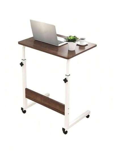 Escritorio Móvil Compacto, Diseño en Forma de "C", Extensible, Idel Para Laptop, Lectura, Ocio, Estudio, Acero Inoxidable, Mesa de Fibra de Madera, Para Habitación, Oficina, Sala, Taller, Diseño Moderno