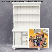 10/20/30pcs Mixed Miniature Simulation Fixed Mini English Books, 1:12 Dollhouse Accessories, DIY Furniture Models, Decorations, New Year Gift, Valentine's Day Gift, Micro World, Furniture Toy, Party Decor, Fairy Mini Bookshelf