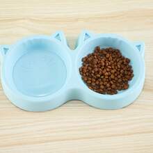 2-In-1 Anti-Spill Cat Food & Water Bowls, Automatic Cat Feeding Supplies